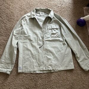 Zara Green Lightweight Shirt Jacket